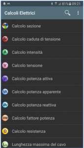 The best app for electricians and installers Calcoli Elettrici