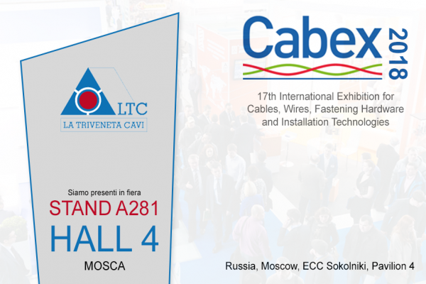 La Triveneta Cavi will take part at Cabex | Moscow, 20th-22nd March 2018